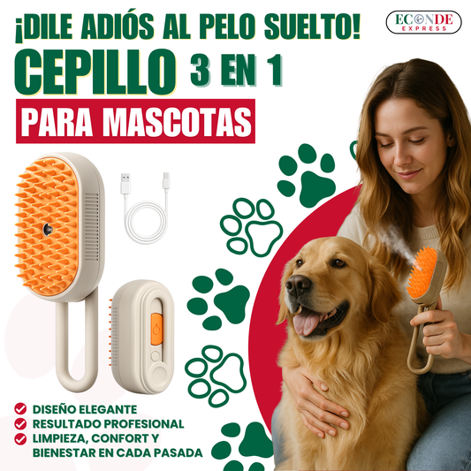 Cepillo Para Mascotas 🐾 3 En 1 🐾 | Pet Brush®