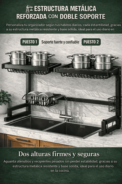 Drymaster🍽️ Escurridor Multifuncional De Acero Inoxidable ✨