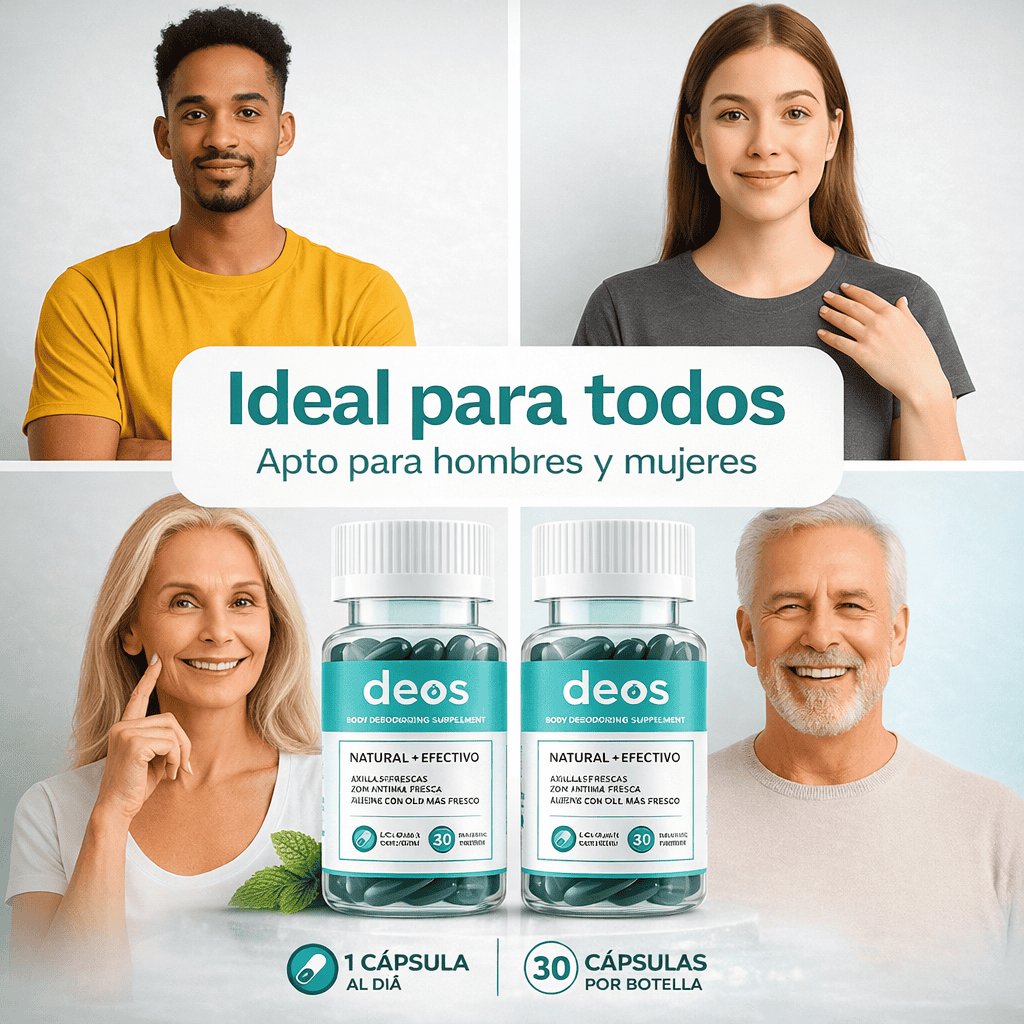 Deos™  Elimina el Mal Olor Corporal desde el Interior de Forma Natural 🌿