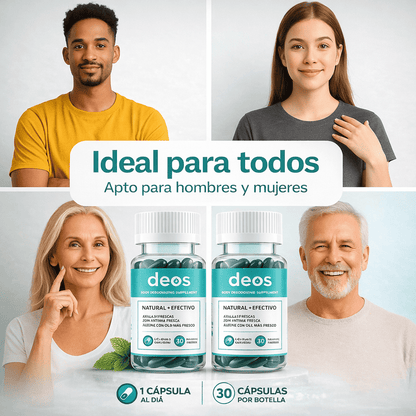 Deos™  Elimina el Mal Olor Corporal desde el Interior de Forma Natural 🌿