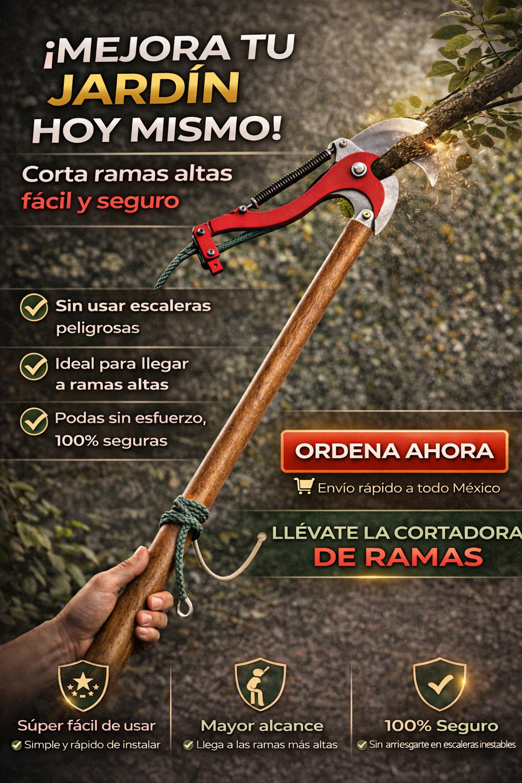 GreenMaster ⛏ Cortadora de Ramas de Alto Rendimiento