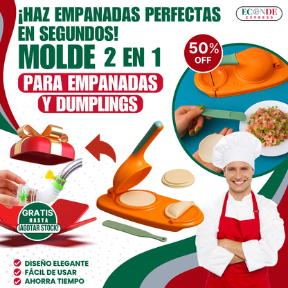 💥¡El Combo Perfecto para tu Cocina! 🎁 ¡Oferta Exclusiva,  Llévate 1 Molde para Empanadas + Grifo Multicapas de Regalo! 🎁